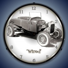 Vintage-Retro  Wired Lighted Wall Clock