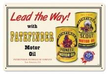 Vintage-Retro Pathfinder Oil Metal-Tin Sign
