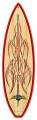 Vintage-Retro Wood Pinstripe Surfboard Surfboard Metal-Tin Sign