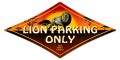Vintage-Retro Lion Parking Diamond Metal-Tin Sign