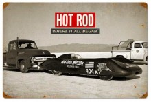 Vintage-Retro Bonneville: Where It All Began Metal-Tin Sign