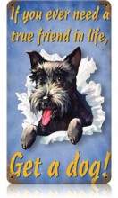 Vintage-Retro Get A Dog Metal-Tin Sign