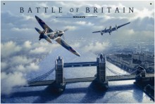 Retro Battle of Britian 36 x 24 Inches Tin Sign