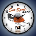 Vintage-Retro  Rupp Snowmobile Lighted Wall Clock
