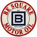 Retro Tin Sign Be Square Gasoline 14 x 14 Inches