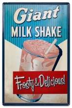 Vintage-Retro Milk Shake Metal-Tin Sign LARGE