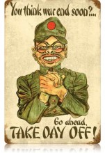 Vintage-Retro Take Day Off Metal-Tin Sign LARGE