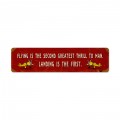 Vintage Greatest Thrill Metal Sign 20 x 5 Inches Inches