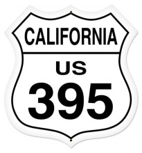 Vintage-Retro California Route 395 Shield Metal-Tin Sign