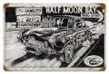Vintage-Retro Half Moon Bay Drag Strip Metal-Tin Sign