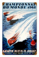 Vintage-Retro World Champion Boating Tin-Metal Sign