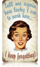 Vintage-Retro Keep Forgetting Metal-Tin Sign