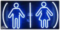 Neon Business Sign - Restroom Icons