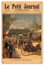 Vintage La Petite Journal 24 x 16 inches Tin Sign