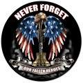 Vintage-Retro Never Forget Round Metal-Tin Sign
