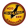 Vintage Aviation Gasoline Metal Sign 28 x 28 Inches Inches