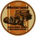 Vintage-Retro Kustom Rods Motorcycles Round Metal-Tin Sign