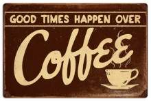 Vintage-Retro Coffee Metal-Tin Sign LARGE RPC145