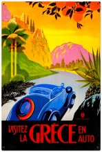 Vintage-Retro Greece Auto Travel Metal-Tin Sign