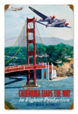 Vintage-Retro California Leads Metal-Tin Sign