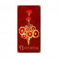 Retro Nasturtium Tin Sign 12 x 24 Inches