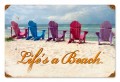 Vintage-Retro Beach Chairs Tin-Metal Sign