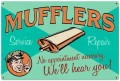Vintage-Retro Muffler Service Metal-Tin Sign LARGE