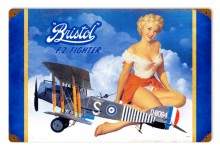 Vintage-Retro Bristol Pinup Metal-Tin Sign