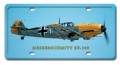 Vintage-Retro Messerschmitt BF-109 License Plate