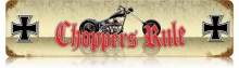 Vintage-Retro Choppers Rule Metal-Tin Sign