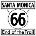 Vintage Santa Monica 66 Metal Sign 8 x8 Inches