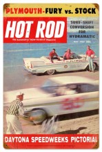 Vintage-Retro Hot Rod Magazine Daytona Metal-Tin Sign