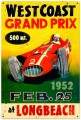 Vintage-Retro West Coast Grand Prix Metal-Tin Sign