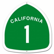 Vintage-Retro California Custom Shape Metal-Tin Sign