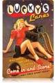 Vintage-Retro Lucky Lanes Metal-Tin Sign