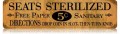 Vintage-Retro Seats Sterilized Metal-Tin Sign