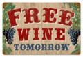 Vintage-Retro Free Wine Metal-Tin Sign