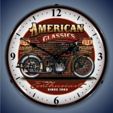 Vintage-Retro  American Classic Bike Lighted Wall Clock