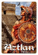 Vintage-Retro Aztlan Metal-Tin Sign