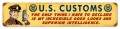 Vintage-Retro US Customs Metal-Tin Sign