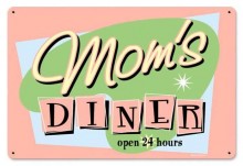 Vintage-Retro Moms Diner Metal-Tin Sign 1