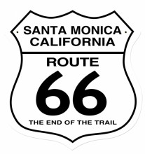 Vintage-Retro Santa Monica Metal-Tin Sign Large