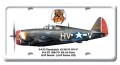 Vintage-Retro P-47D Thunderbolt License Plate