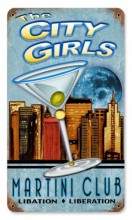 Vintage-Retro City Girls Metal-Tin Sign