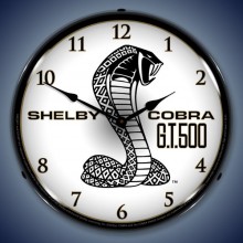 Vintage-Retro  Shelby Cobra GT500 Lighted Wall Clock