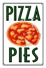 Vintage-Retro Hot Pizza Metal-Tin Sign 3