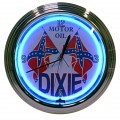 Retro DIXIE MOTOR OIL NEON CLOCK 15 x 15 Inches