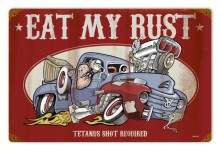 Vintage-Retro Eat My Rust Metal-Tin Sign