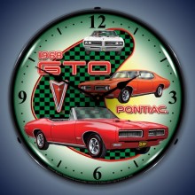 Vintage-Retro  1968 Pontiac GTO Lighted Wall Clock