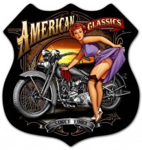 Vintage-Retro American Classics Shield Metal-Tin Sign